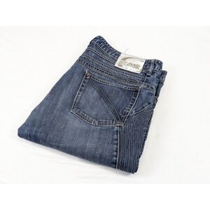 Vintage Just Cavalli Jeans Men 40x36 Embroidered Y2K Straight Roberto Button Fly